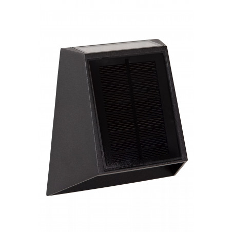 Kinkiet solarny Luton LED - czarny, Lucide | Ogród w stylu