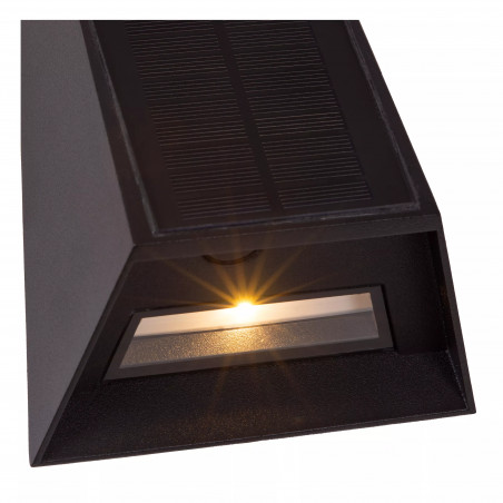 Kinkiet solarny Luton LED - czarny, Lucide | Ogród w stylu