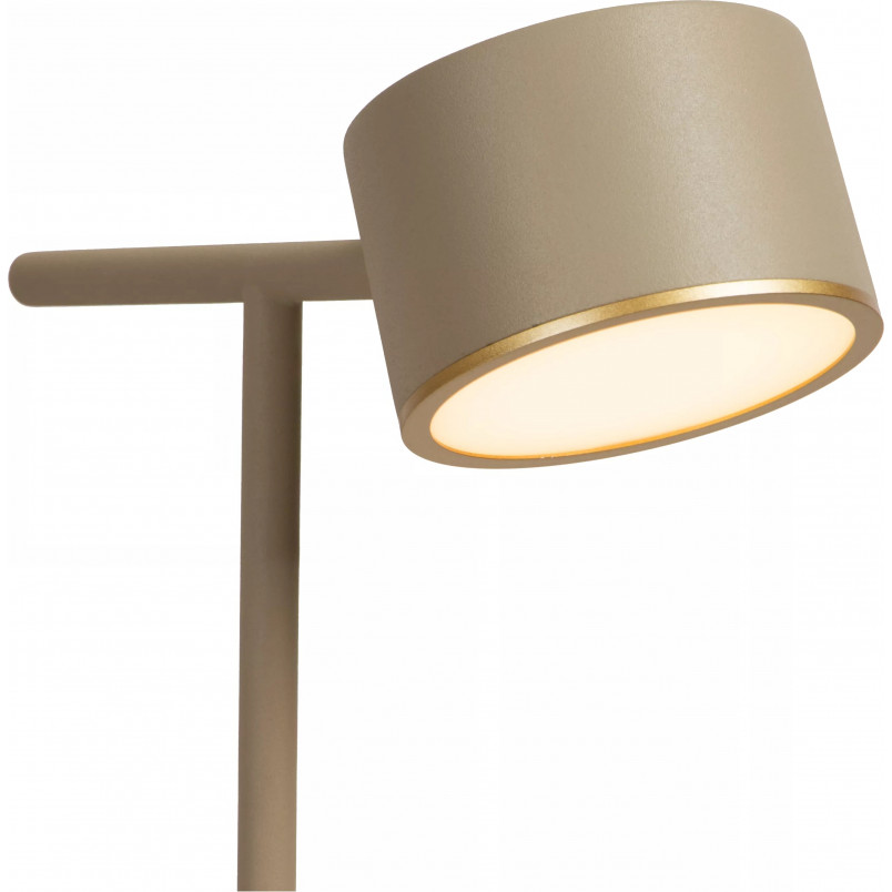 Lampa biurkowa LED Gian - Lucide | Ściemniacz, Taupe