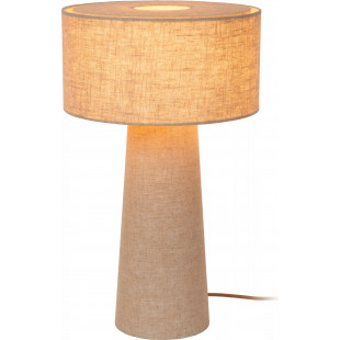 Lampa stołowa Leeroy | Lucide - Beżowa, len, Japandi