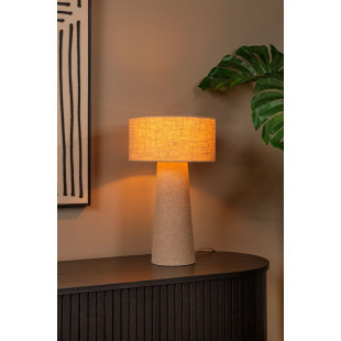 Lampa stołowa Leeroy | Lucide - Beżowa, len, Japandi