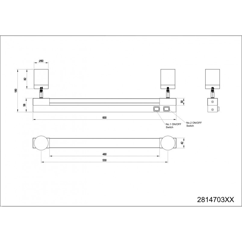 Kinkiet łazienkowy Enrico LED Trio | 60cm, Chrom | Sklep z oświetleniem