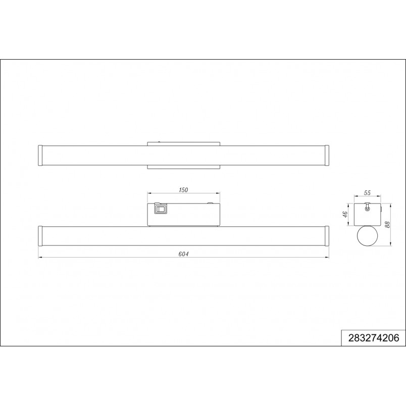 Kinkiet łazienkowy LED Trio Mattimo 60cm - Chrom | Sklep z lampami