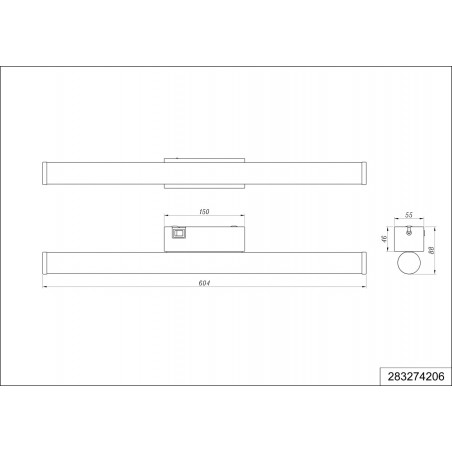 Kinkiet łazienkowy LED Trio Mattimo 60cm - Chrom | Sklep z lampami