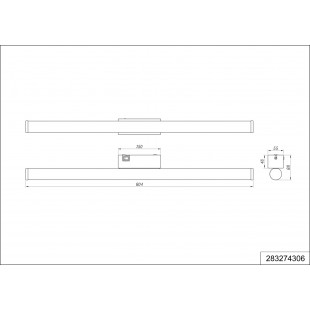 Kinkiet łazienkowy LED Trio Mattimo 80cm - Chrom | IP44