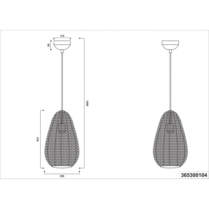 Lampa wisząca orientalna Ziva Trio - Patyna | Salon Lamp