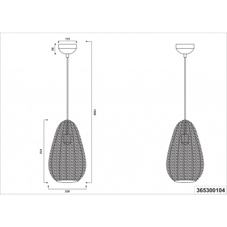 Lampa wisząca orientalna Ziva Trio - Patyna | Salon Lamp