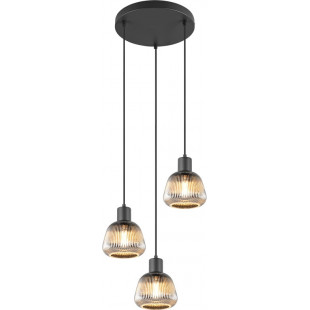 Lampa wisząca Trio Tarifa III - Szklany klosz, Loft, E27