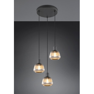 Lampa wisząca Trio Tarifa III - Szklany klosz, Loft, E27