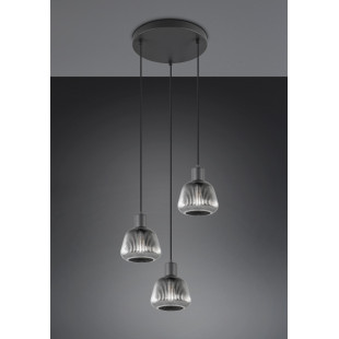 Lampa wisząca Trio Tarifa III - Szklany klosz, Loft, E27