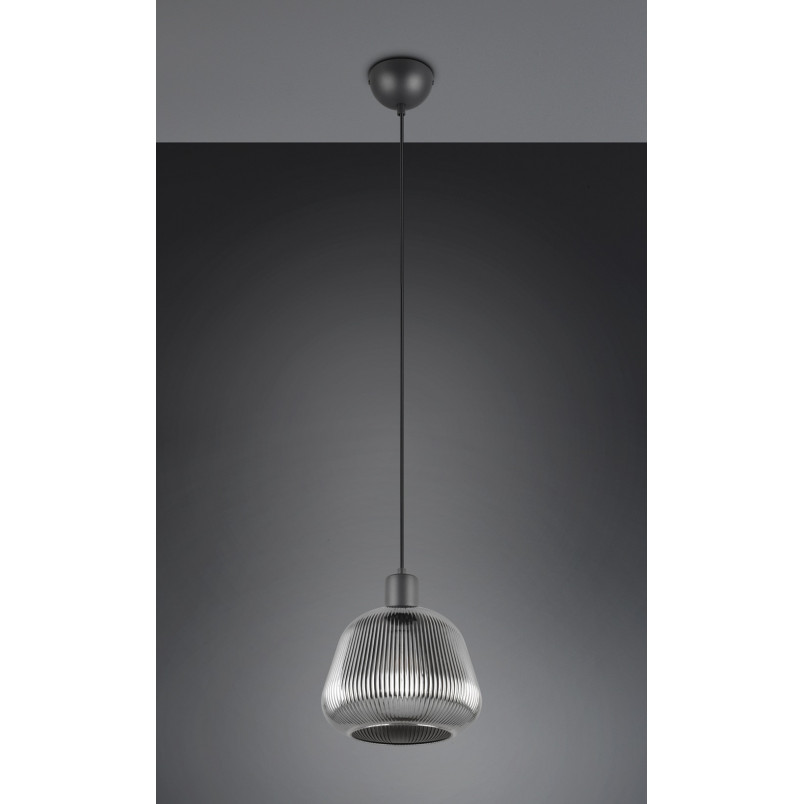 Lampa wisząca szklana Trio Tarifa | Loftowa lampa do salonu