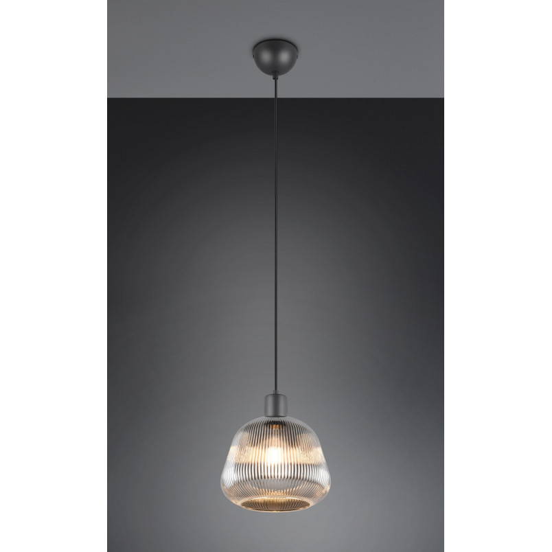 Lampa wisząca szklana Trio Tarifa | Loftowa lampa do salonu