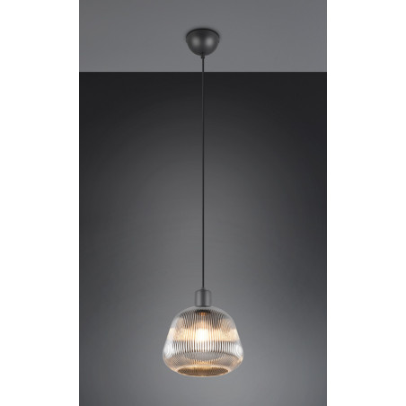 Lampa wisząca szklana Trio Tarifa | Loftowa lampa do salonu