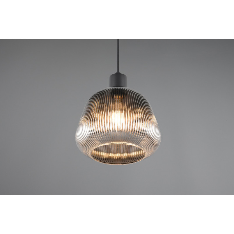 Lampa wisząca szklana Trio Tarifa | Loftowa lampa do salonu