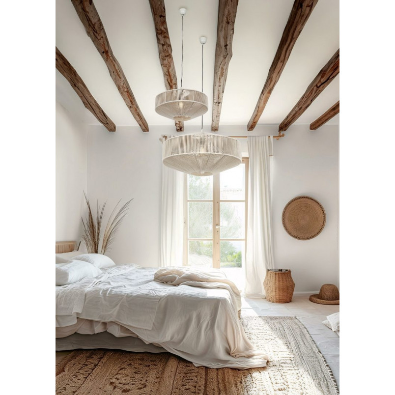 Lampa wisząca Svea | Trio | Japandi, 46cm, kremowa