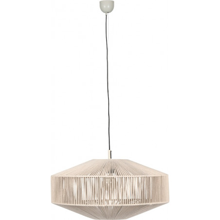 Lampa wisząca Svea | Trio - Japandi, sznurkowa, kremowa