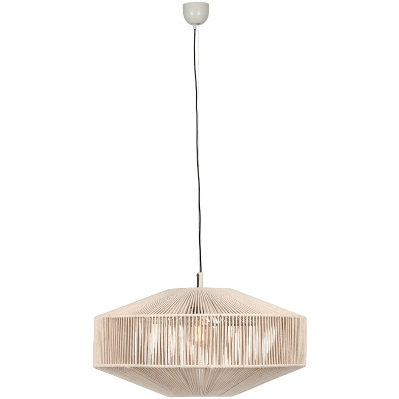 Lampa wisząca Svea | Trio - Japandi, sznurkowa, kremowa
