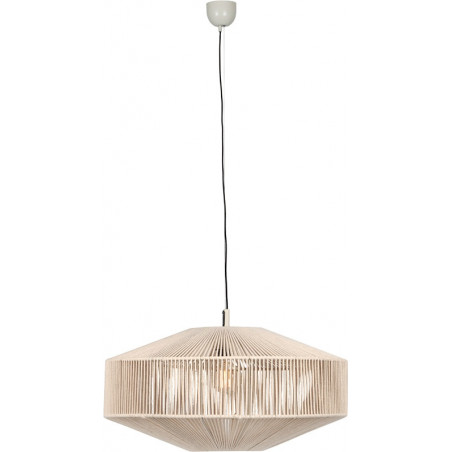 Lampa wisząca Svea | Trio - Japandi, sznurkowa, kremowa