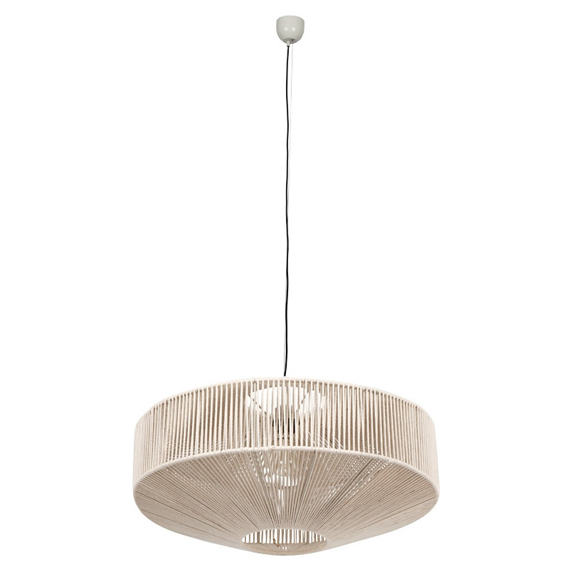 Lampa wisząca Svea | Trio - Japandi, sznurkowa, kremowa