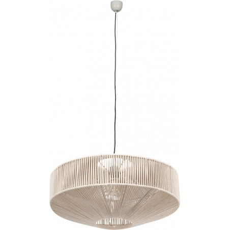 Lampa wisząca Svea | Trio - Japandi, sznurkowa, kremowa