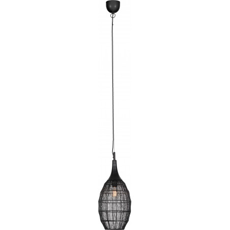 Lampa Wisząca Orientalna Soraya Slim Trio | Czarna, E27
