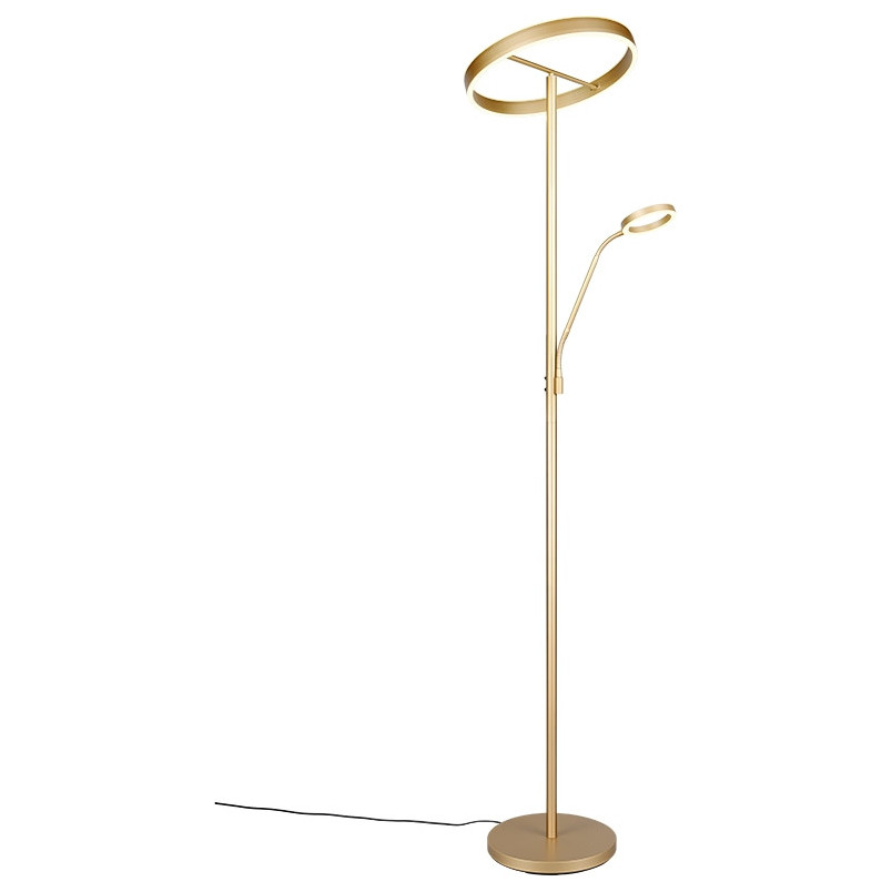 Lampa podłogowa złota Trio Willis LED | Regulacja światła