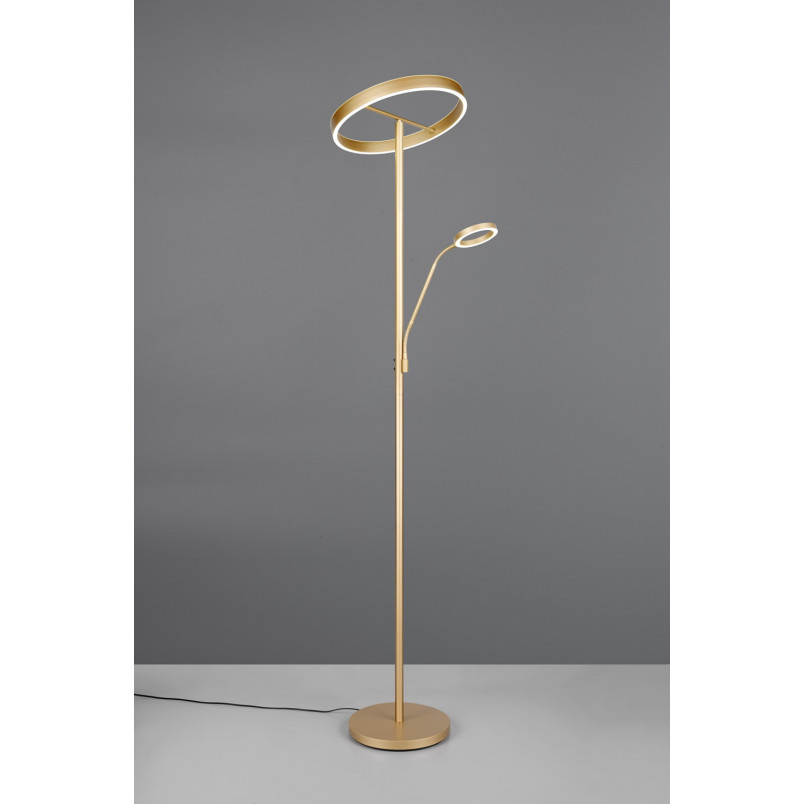 Lampa podłogowa złota Trio Willis LED | Regulacja światła
