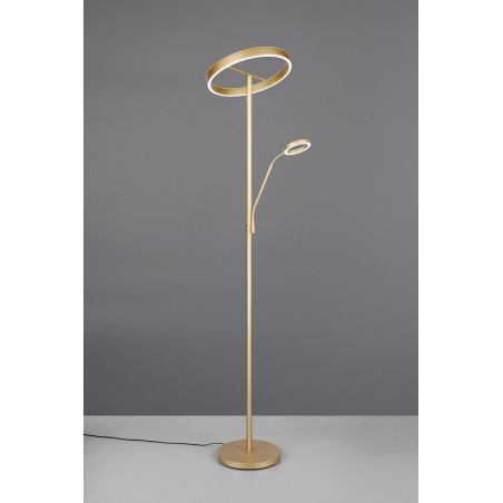 Lampa podłogowa złota Trio Willis LED | Regulacja światła