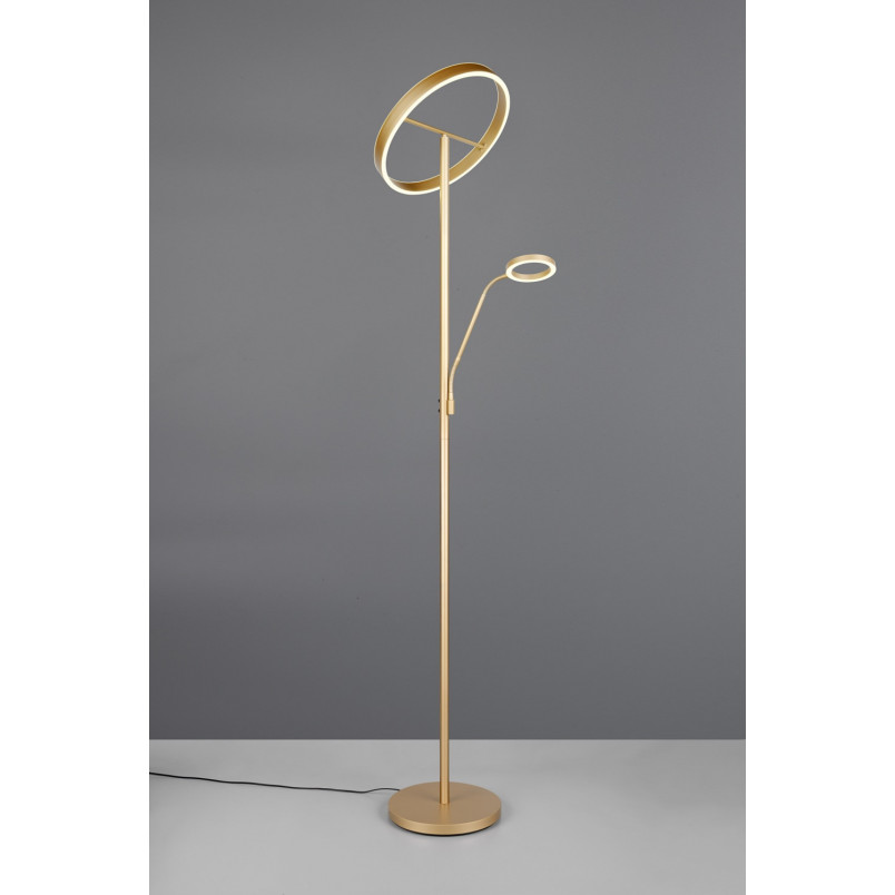 Lampa podłogowa złota Trio Willis LED | Regulacja światła