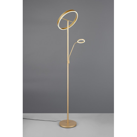 Lampa podłogowa złota Trio Willis LED | Regulacja światła