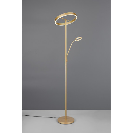 Lampa podłogowa złota Trio Willis LED | Regulacja światła