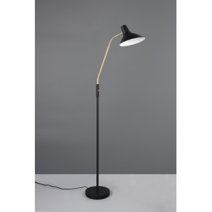 Lampa podłogowa z regulowanym kloszem Traveller 145cm czarna Trio