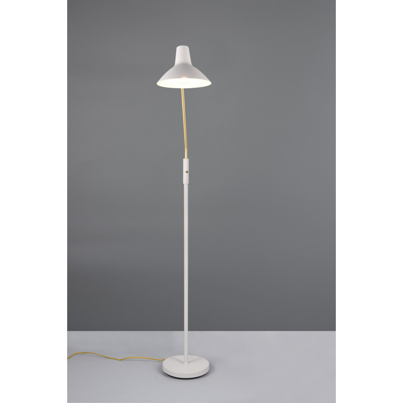 Lampa podłogowa Traveller szara Trio | Regulowany klosz | Skandynawski design