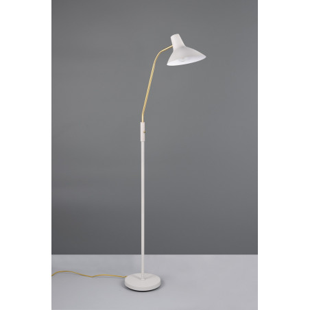 Lampa podłogowa Traveller szara Trio | Regulowany klosz | Skandynawski design