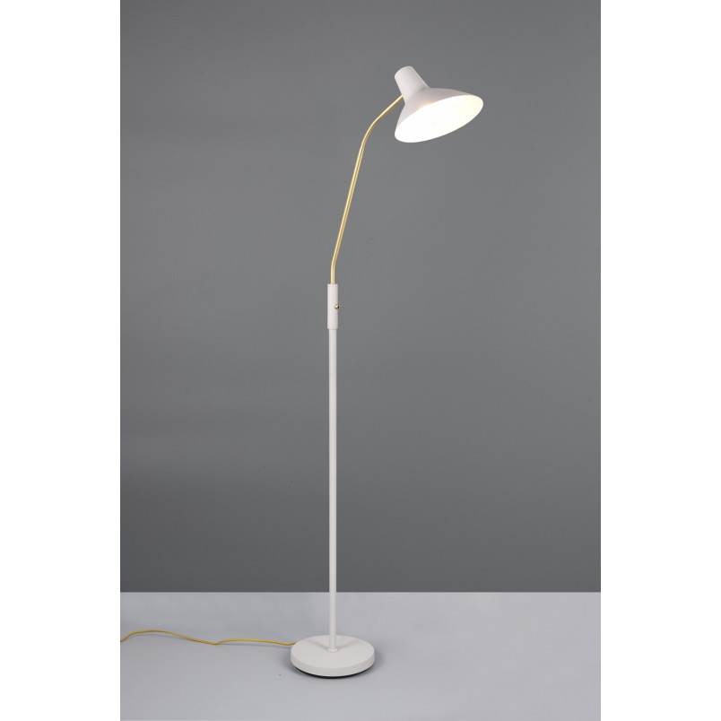 Lampa podłogowa Traveller szara Trio | Regulowany klosz | Skandynawski design
