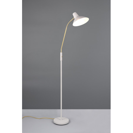 Lampa podłogowa Traveller szara Trio | Regulowany klosz | Skandynawski design