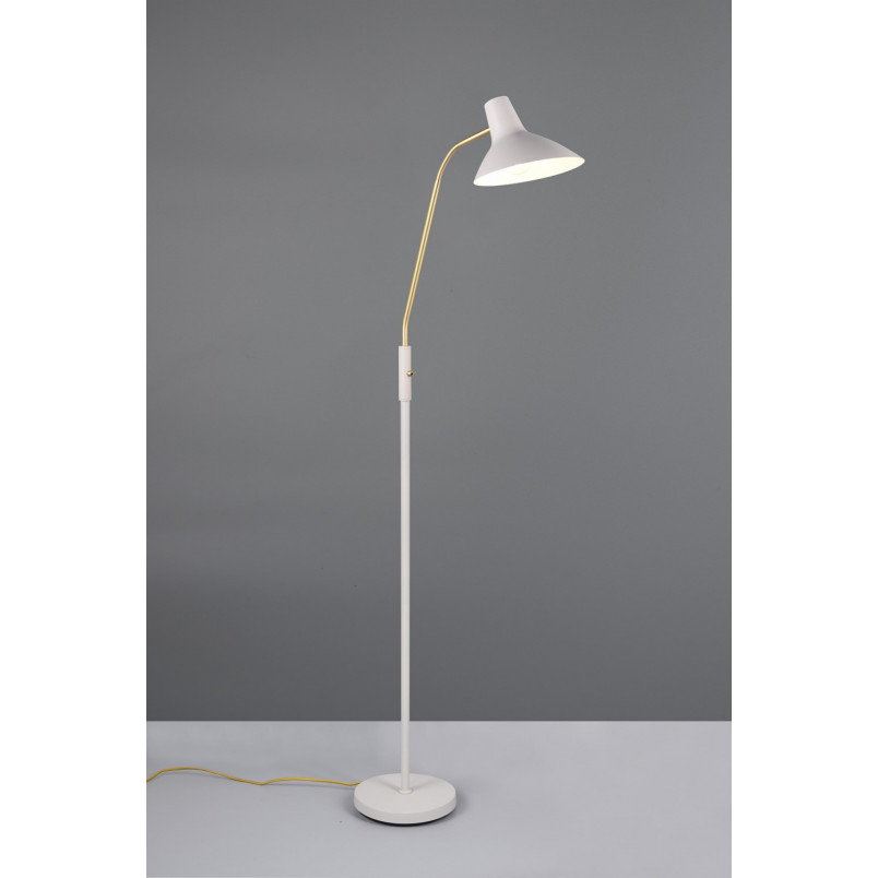 Lampa podłogowa Traveller szara Trio | Regulowany klosz | Skandynawski design