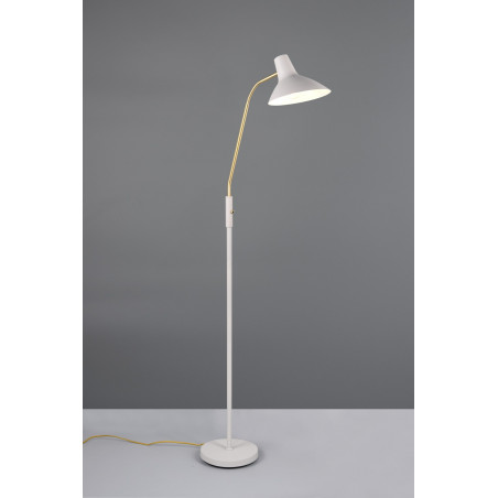 Lampa podłogowa Traveller szara Trio | Regulowany klosz | Skandynawski design