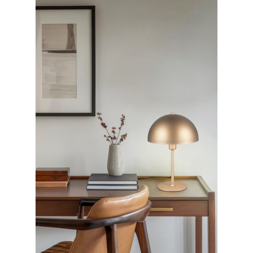 Lampa stołowa Trio Nola "Grzybek" - Brązowa, Retro, 20cm