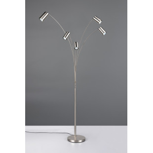 Lampa podłogowa 5 punktowa regulowana Marley 200cm nikiel Trio