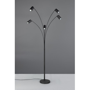Lampa podłogowa Trio Marley | 5 punktów, czarny metal