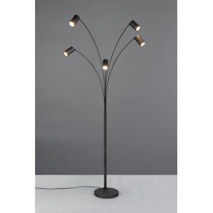 Lampa podłogowa Trio Marley | 5 punktów, czarny metal