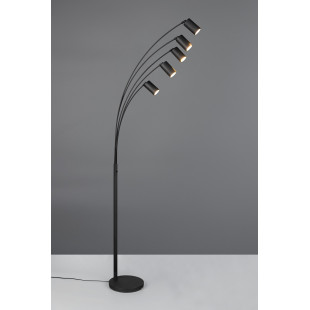 Lampa podłogowa Trio Marley | 5 punktów, czarny metal
