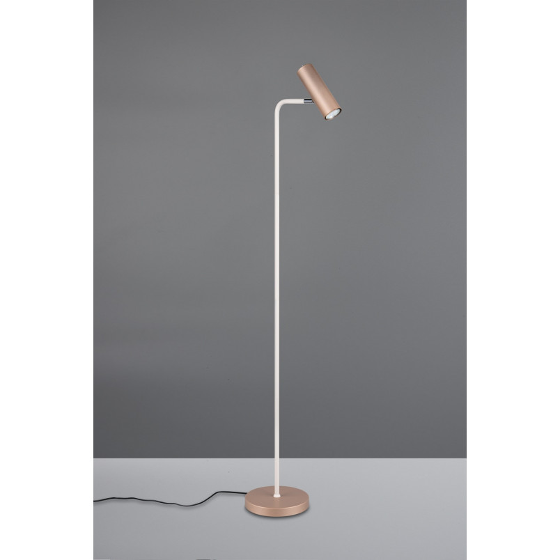 Lampa podłogowa Trio Marley, brązowa - Minimalizm i styl