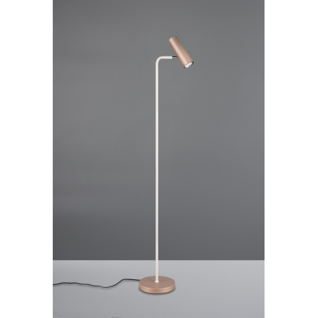 Lampa podłogowa Trio Marley, brązowa - Minimalizm i styl