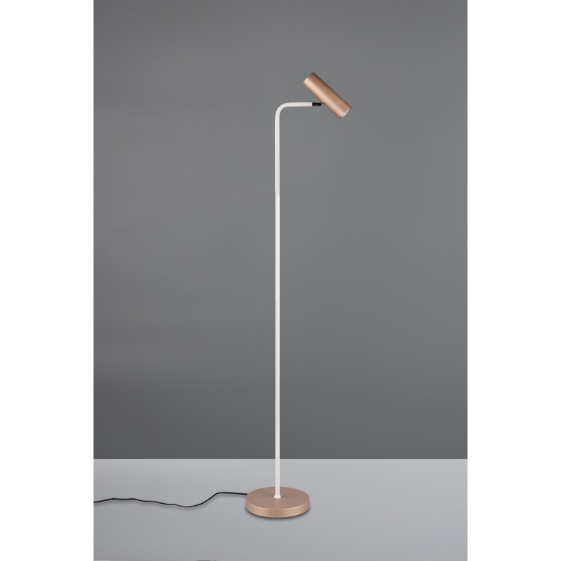 Lampa podłogowa Trio Marley, brązowa - Minimalizm i styl