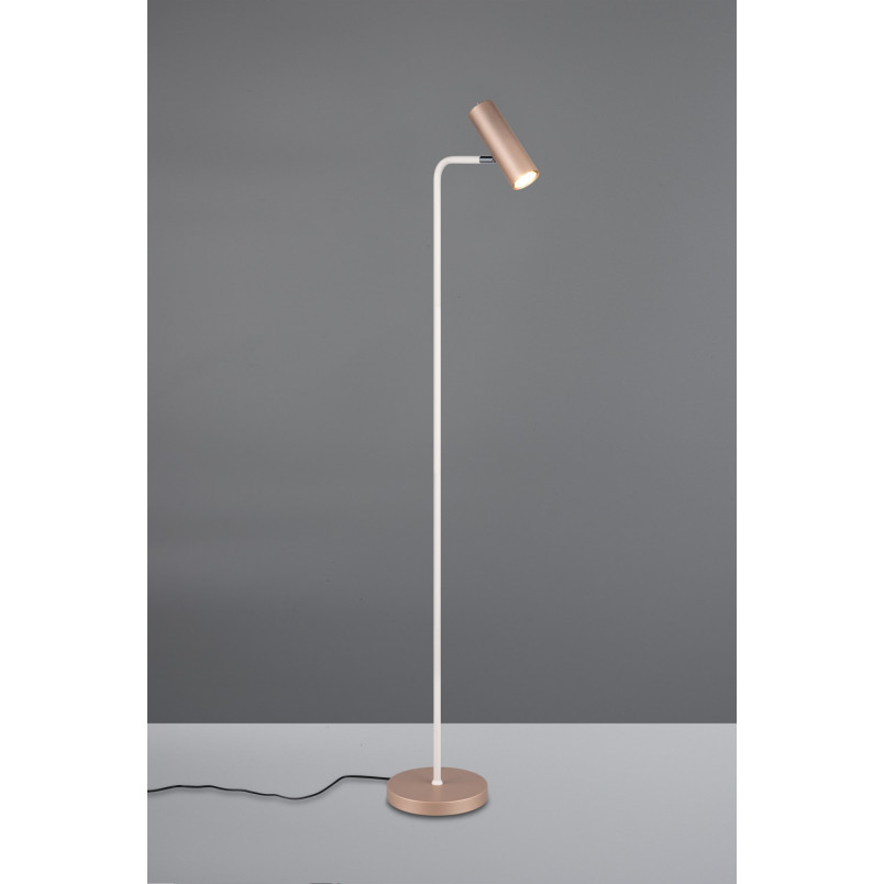 Lampa podłogowa Trio Marley, brązowa - Minimalizm i styl
