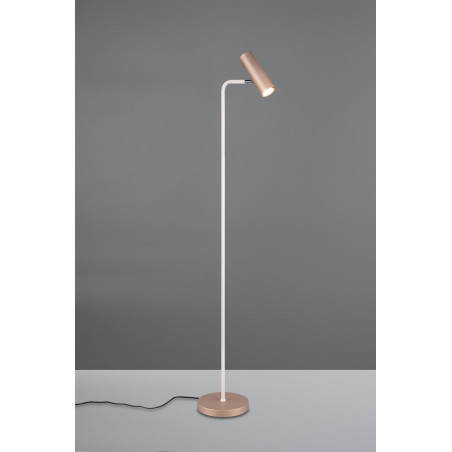 Lampa podłogowa Trio Marley, brązowa - Minimalizm i styl