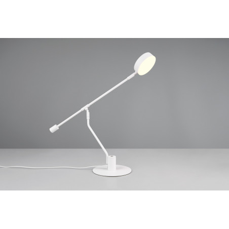 Lampa biurkowa LED Trio Manduro - Ściemniacz dotykowy | Biała