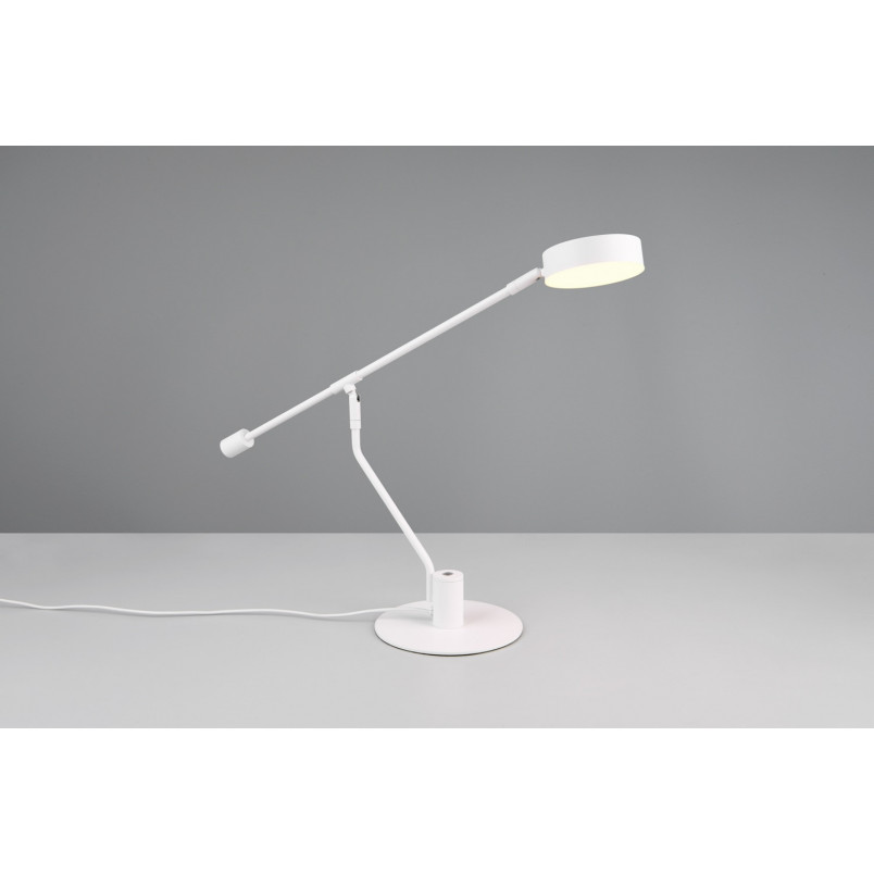Lampa biurkowa LED Trio Manduro - Ściemniacz dotykowy | Biała